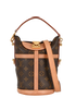 Duffle Bucket Bag, &pound;995, Handbags, Brown, Canvas, Front view